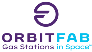 OrbitFab logo - tagline 'Gas Stations in Space'