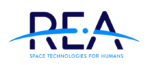 REA space logo - tagline 'Space technologies for humans'